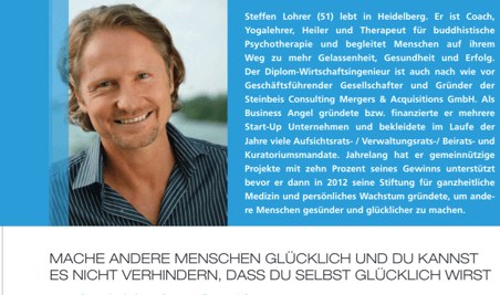 Steffen Lohrer im Topmagazin 2017 - Andere Glücklich machen